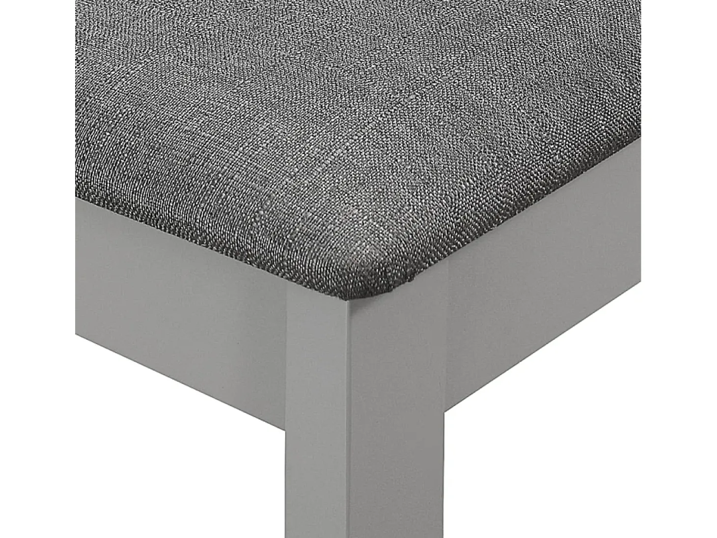 Juego de 2 sillas de comedor con cojines de madera maciza gris