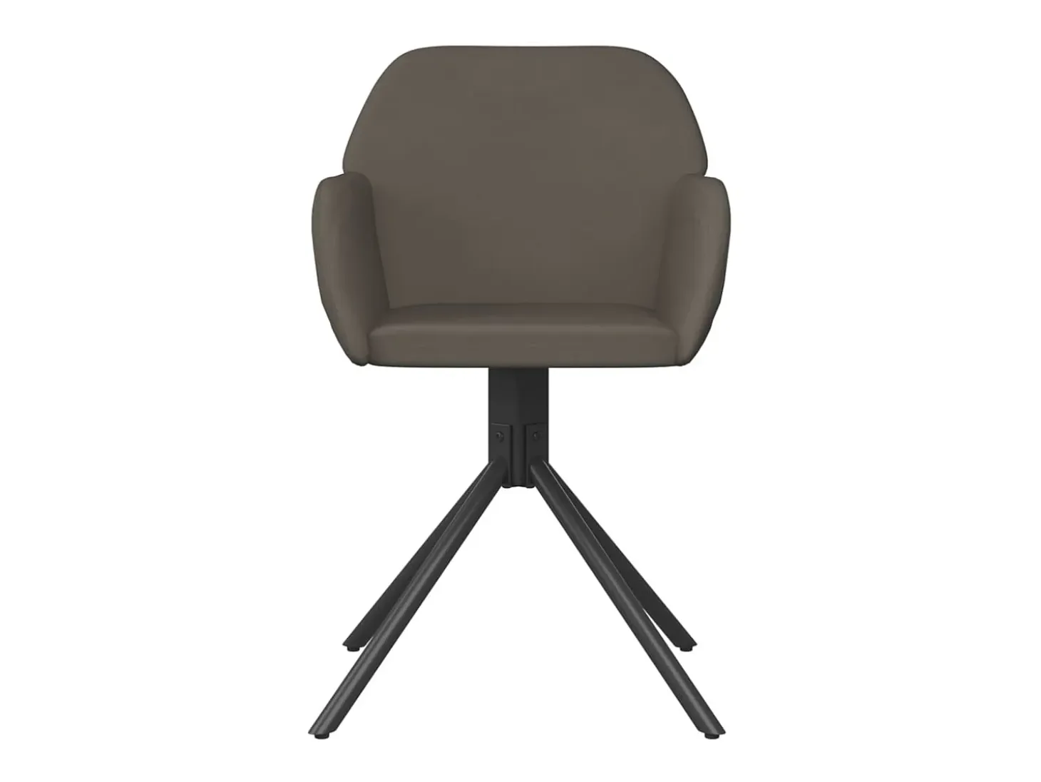 Juego de 2 Sillas de comedor giratorias terciopelo gris oscuro ES835246