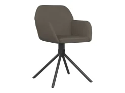 Juego de 2 Sillas de comedor giratorias terciopelo gris oscuro ES835246