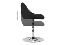 Juego de 2 sillas de comedor de piel sintética negra