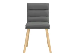 Juego de 4 sillas de comedor de tela gris oscuro