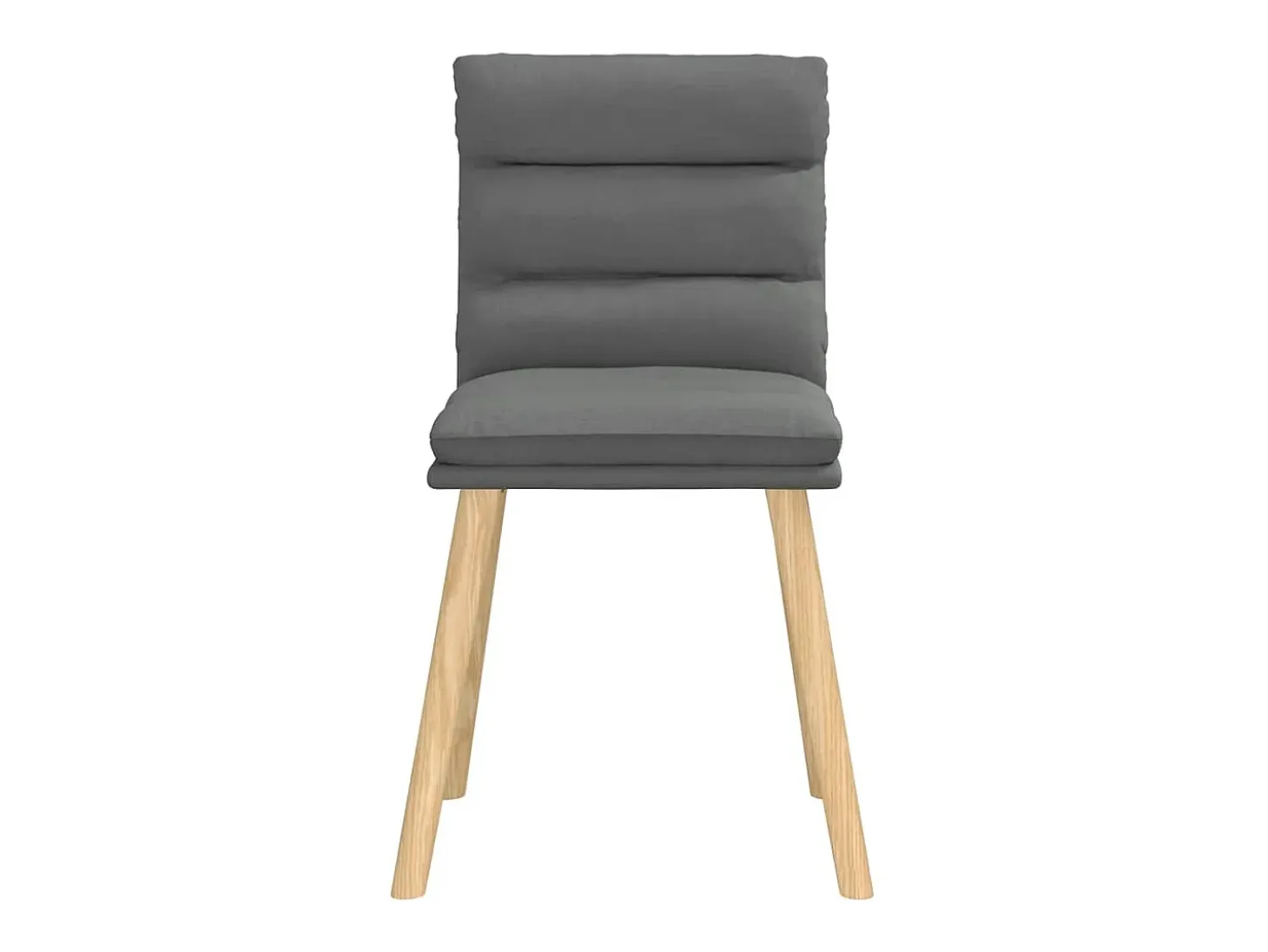 Juego de 4 sillas de comedor de tela gris oscuro