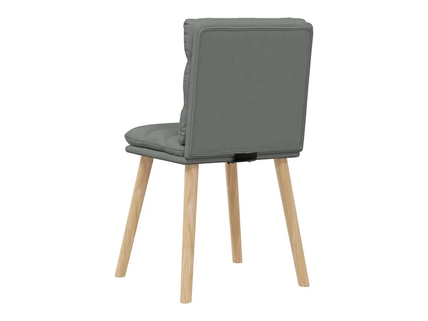 Juego de 4 sillas de comedor de tela gris oscuro