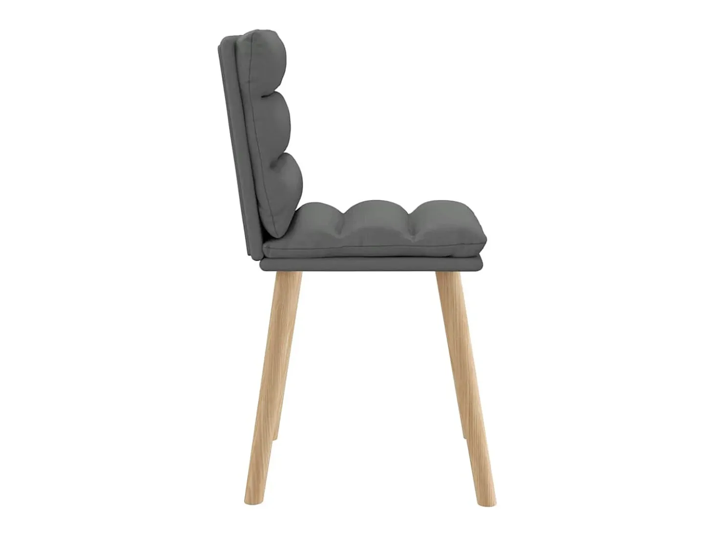 Juego de 4 sillas de comedor de tela gris oscuro