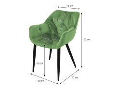 Juego de 4 sillas de comedor silla tapizada sillas de salón silla de cocina terc
