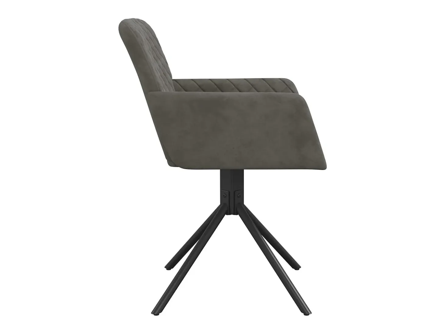 Juego de 2 Sillas de comedor giratorias terciopelo gris oscuro ES262654