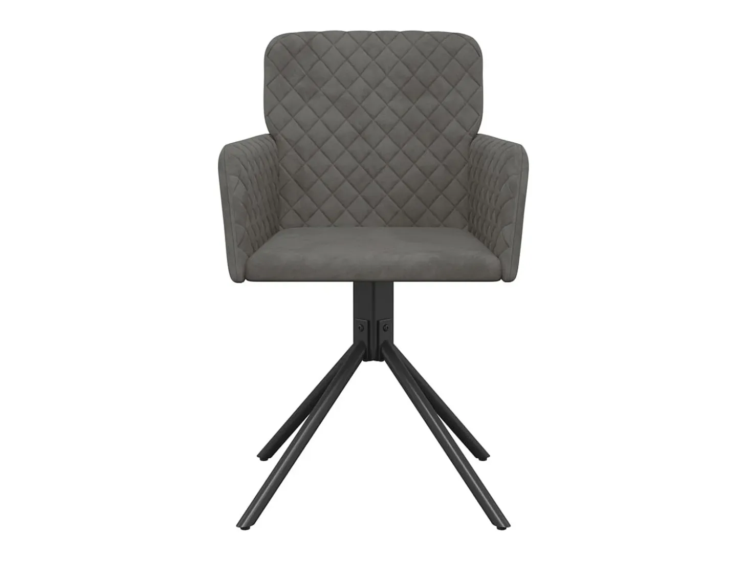 Juego de 2 Sillas de comedor giratorias terciopelo gris oscuro ES262654