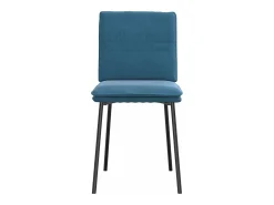 Juego de 4 sillas de comedor de terciopelo azul