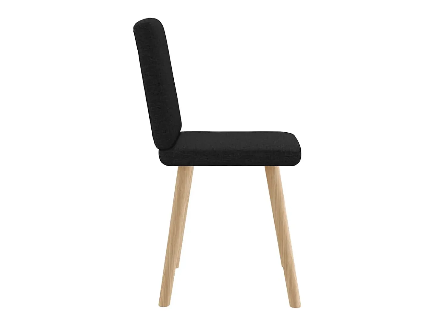 Juego de 2 sillas de comedor de tela negra