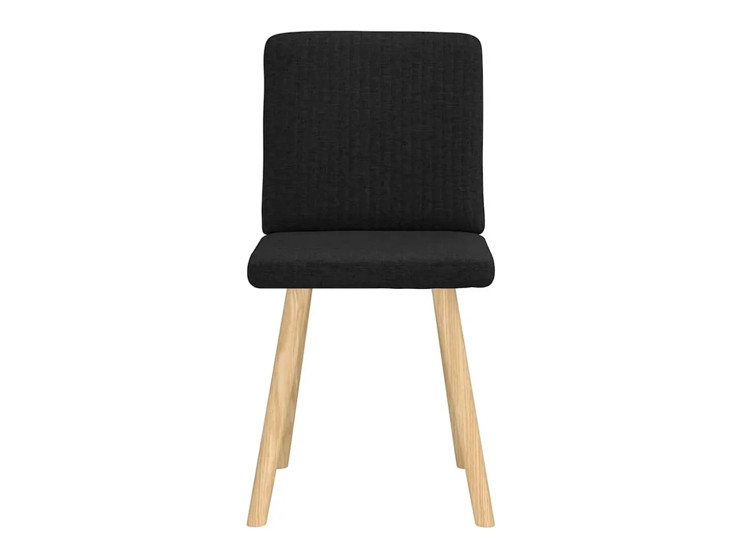 Juego de 2 sillas de comedor de tela negra