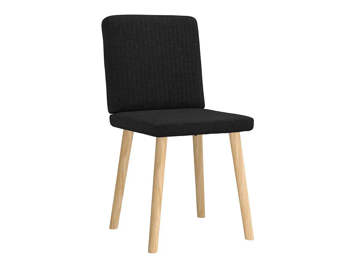 Juego de 2 sillas de comedor de tela negra