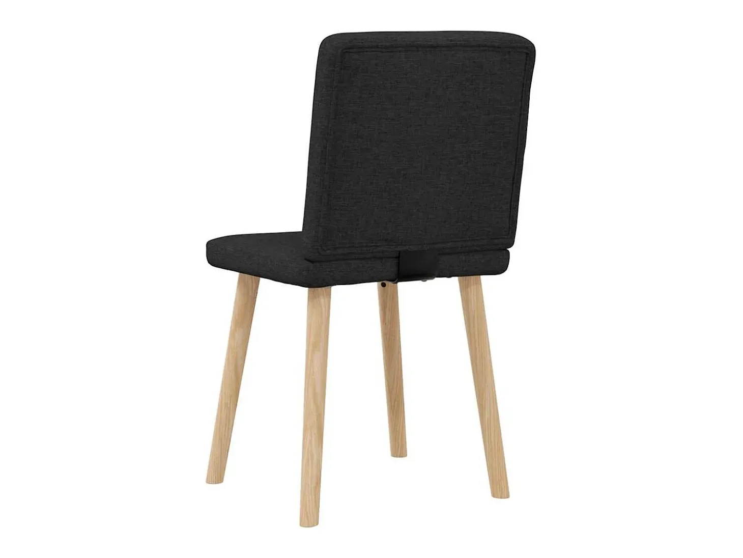 Juego de 2 sillas de comedor de tela negra