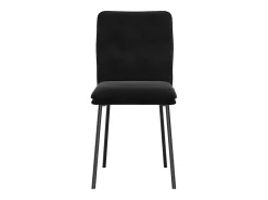 Juego de 4 sillas de comedor de terciopelo negro