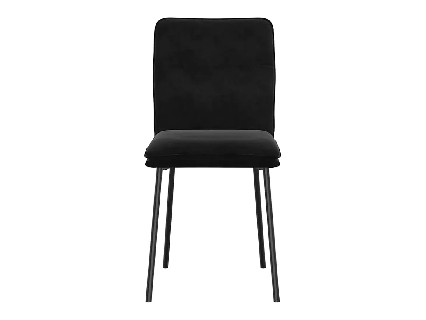 Juego de 4 sillas de comedor de terciopelo negro