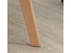 Juego de 2 sillas de comedor, sillas de cocina tapizadas con reposabrazos, aspecto terciopelo, patas de madera, color gris