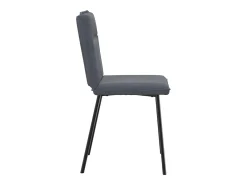 Juego de 6 sillas de comedor de terciopelo gris oscuro