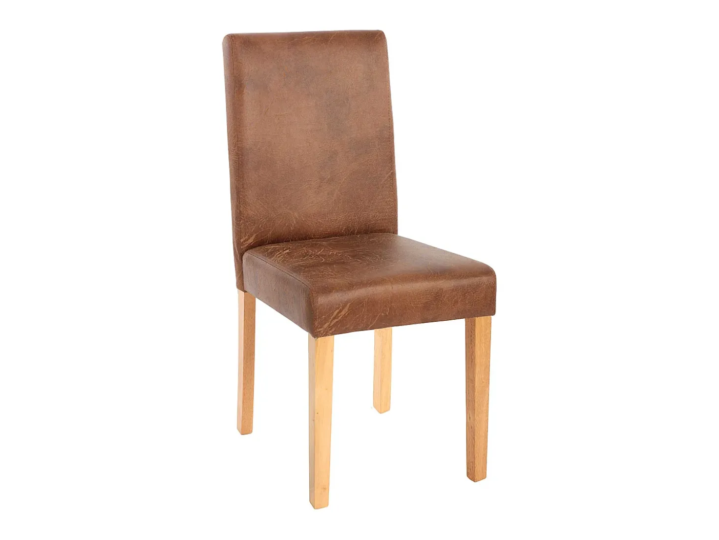 Juego de 6 sillas de comedor Littau de piel sintética, textil, imitación de ante, patas claras
