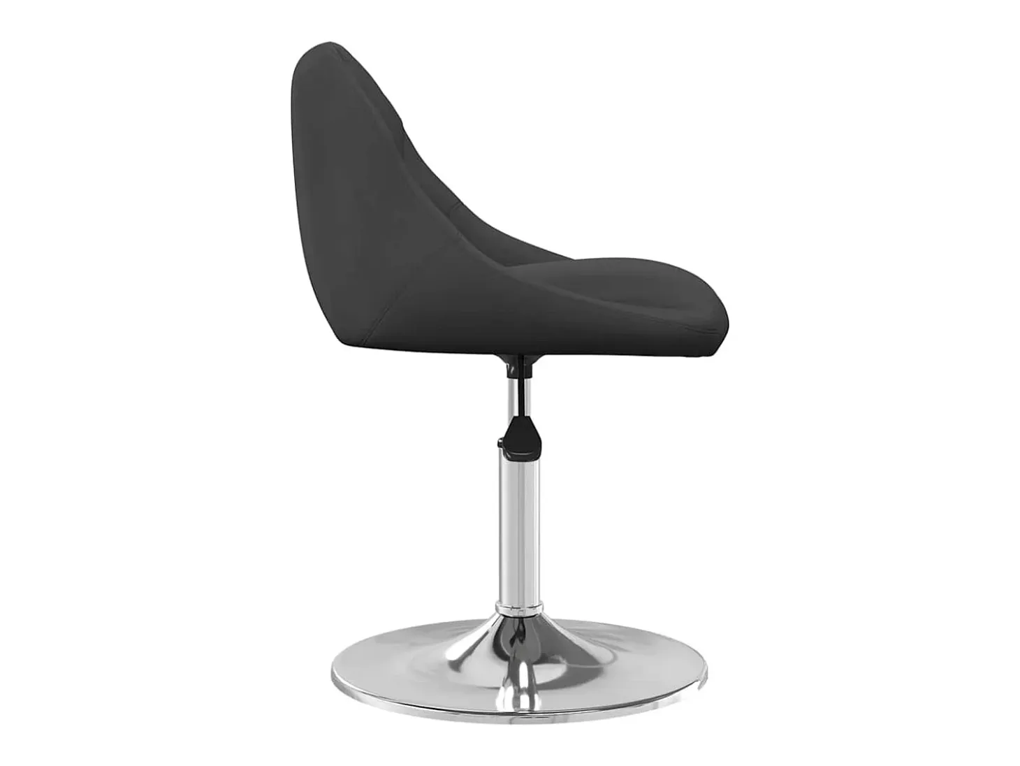 Juego de 2 sillas de comedor giratorias de terciopelo negro