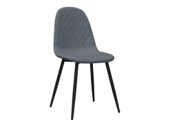 Juego de 4 Sillas de comedor terciopelo gris oscuro ES743426