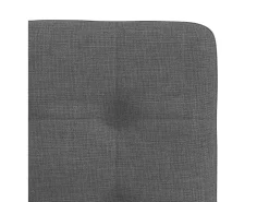 Juego de 2 sillas de comedor de tela gris oscuro