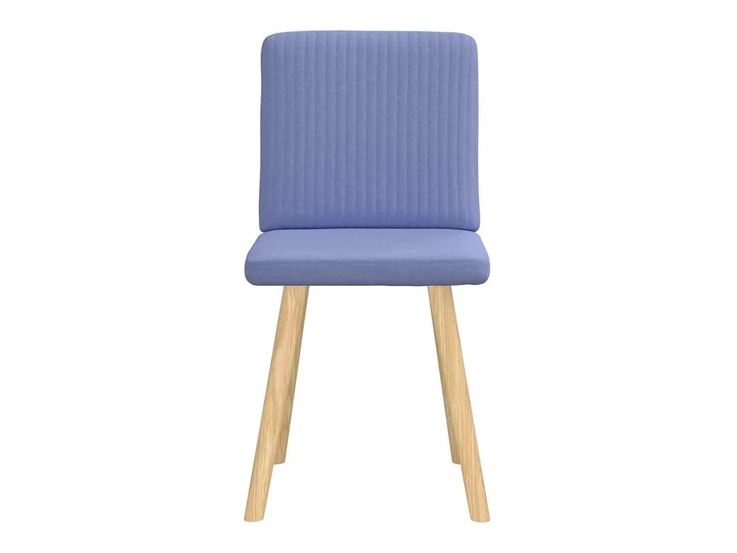 Juego de 2 sillas de comedor de tela vaquera azul