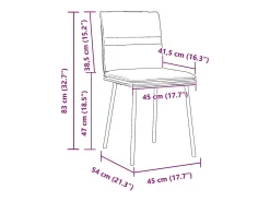 Juego de 2 sillas de comedor de terciopelo azul