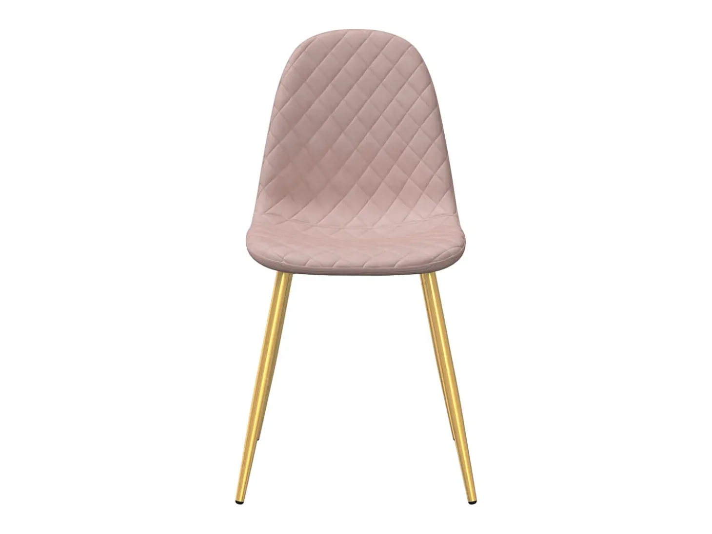 Juego de 4 sillas de comedor de terciopelo rosa