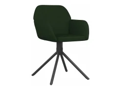 Juego de 2 Sillas de comedor giratorias terciopelo verde oscuro ES174195
