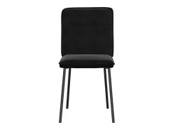 Juego de 4 sillas de comedor de terciopelo negro