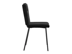 Juego de 4 sillas de comedor de terciopelo negro