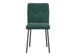 Juego de 4 sillas de comedor de terciopelo verde oscuro