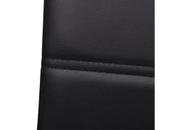 Juego de 6 sillas de comedor Cantilever de piel sintética negra