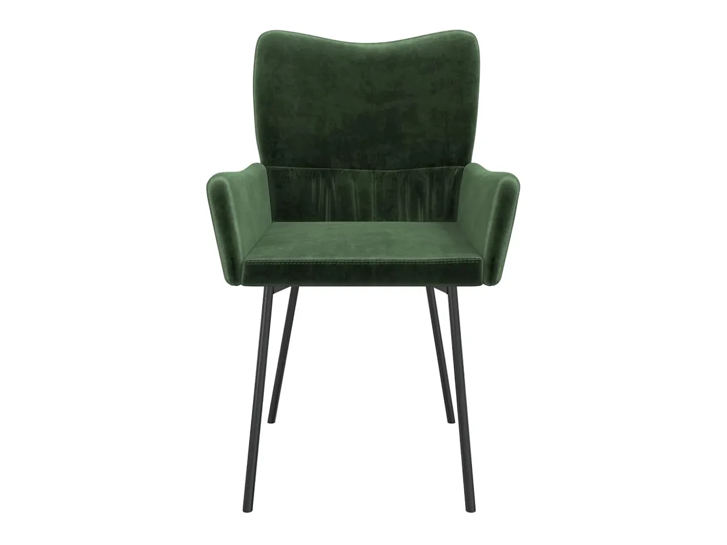 Juego de 2 Sillas de comedor terciopelo verde oscuro ES193429