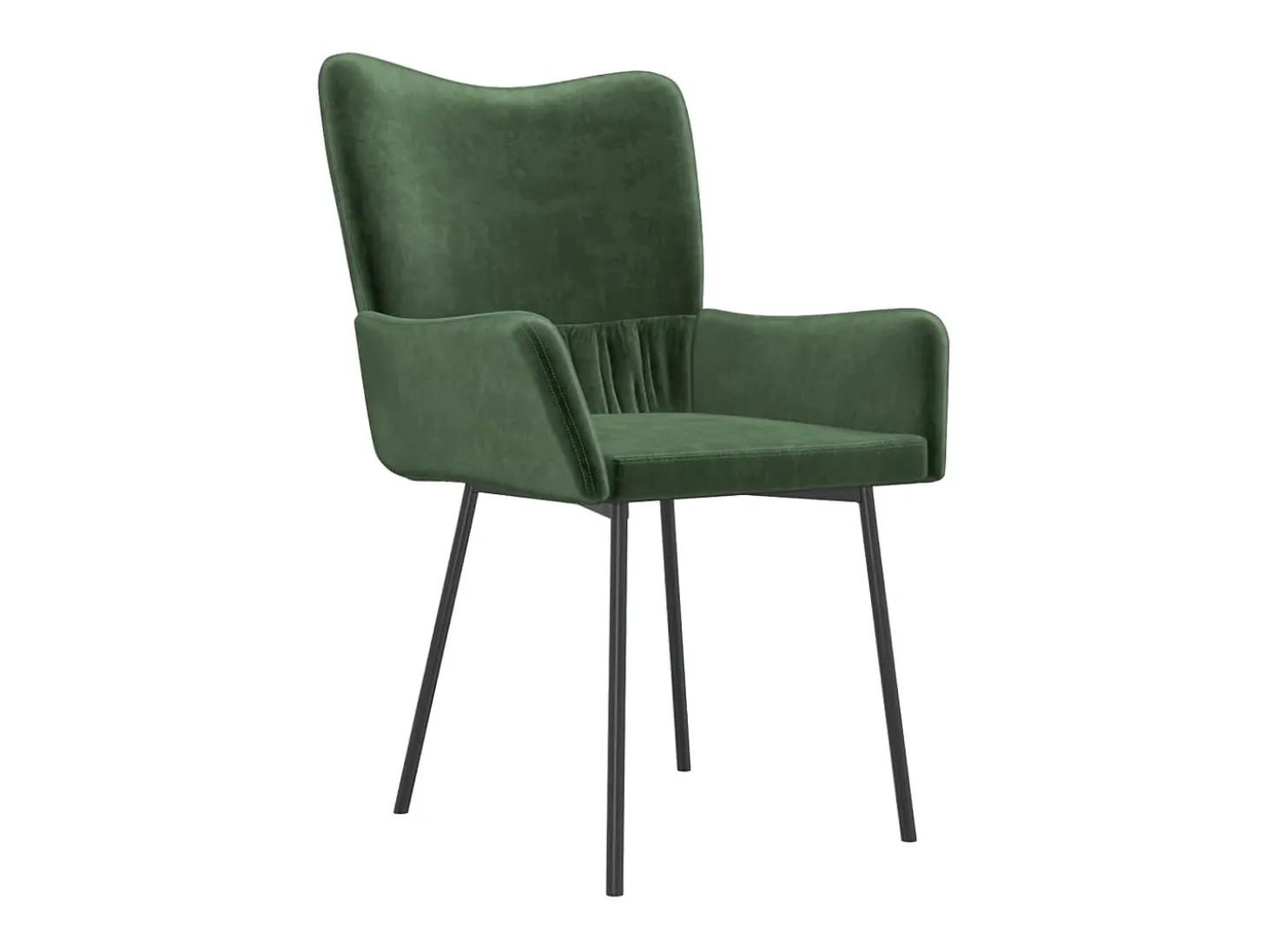 Juego de 2 Sillas de comedor terciopelo verde oscuro ES193429