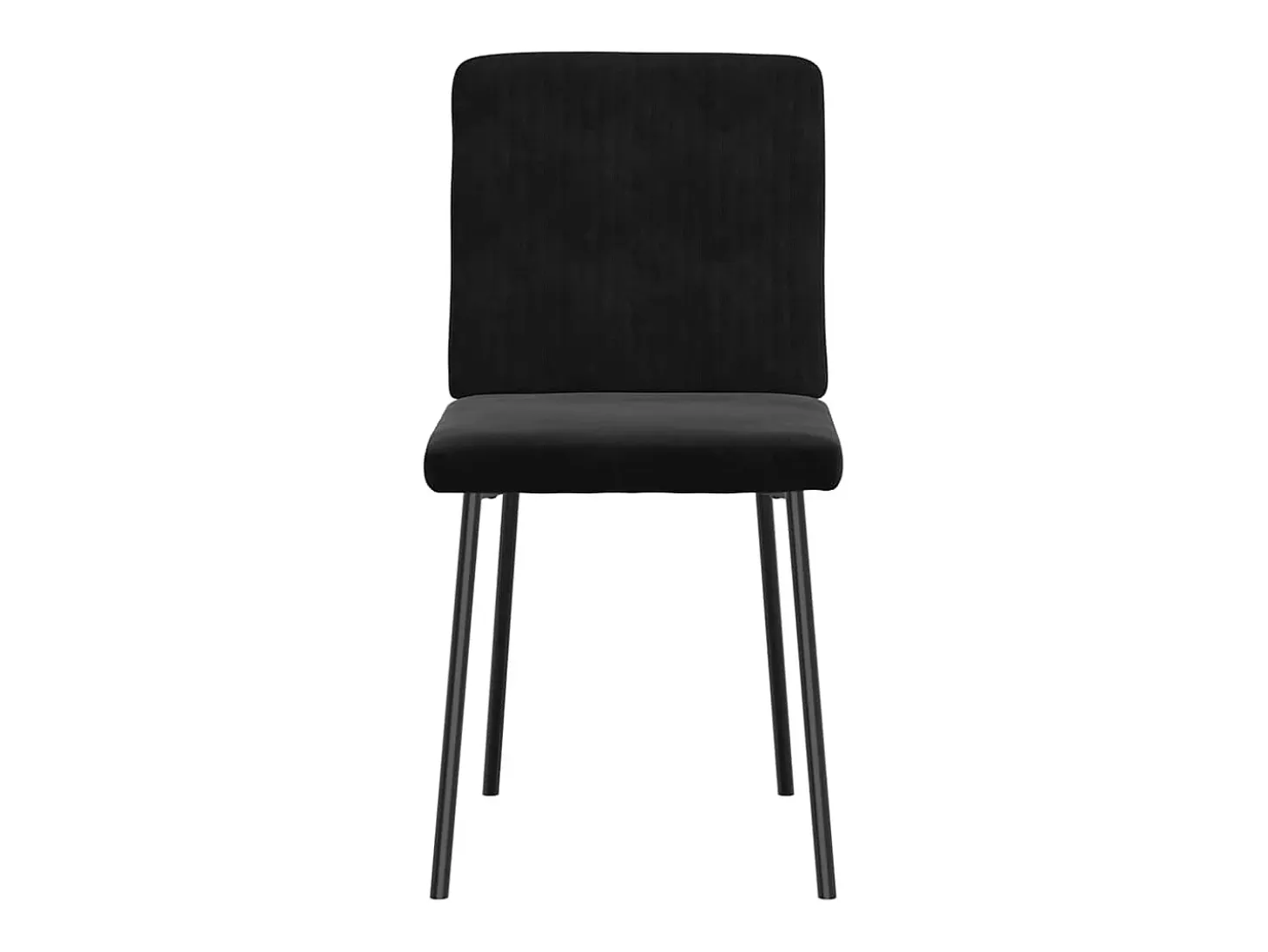 Juego de 4 sillas de comedor de terciopelo negro