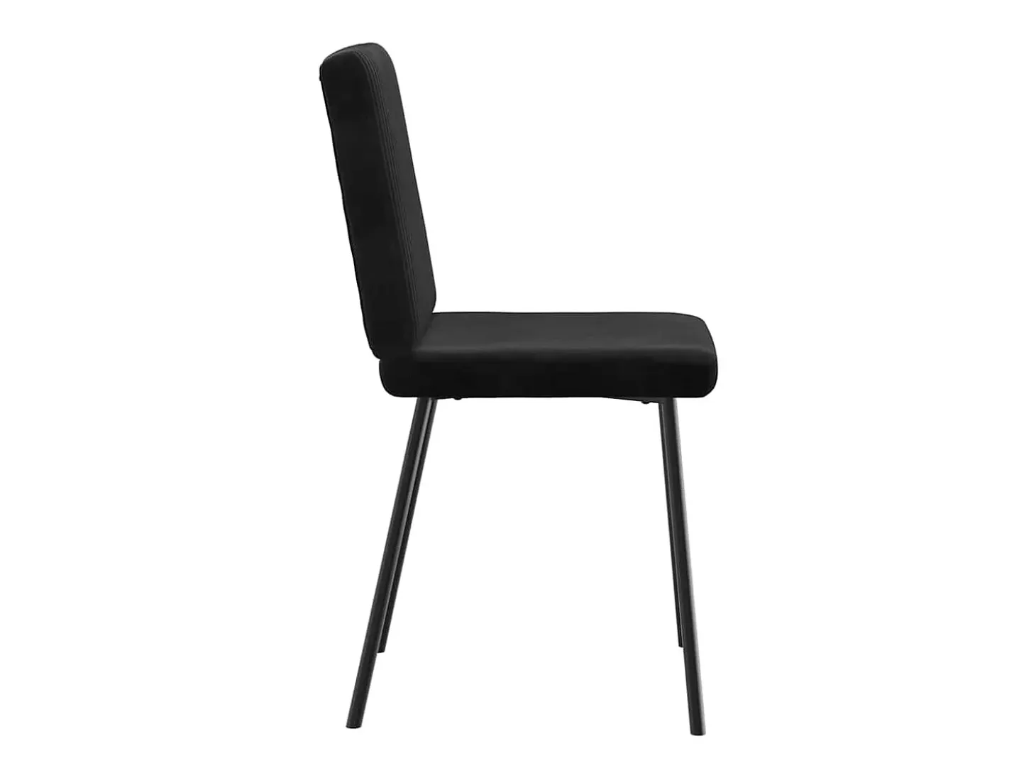 Juego de 4 sillas de comedor de terciopelo negro