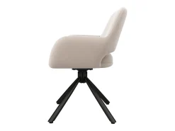 Juego de 2 sillas de comedor giratorias de terciopelo con reposabrazos, diseño moderno – beige