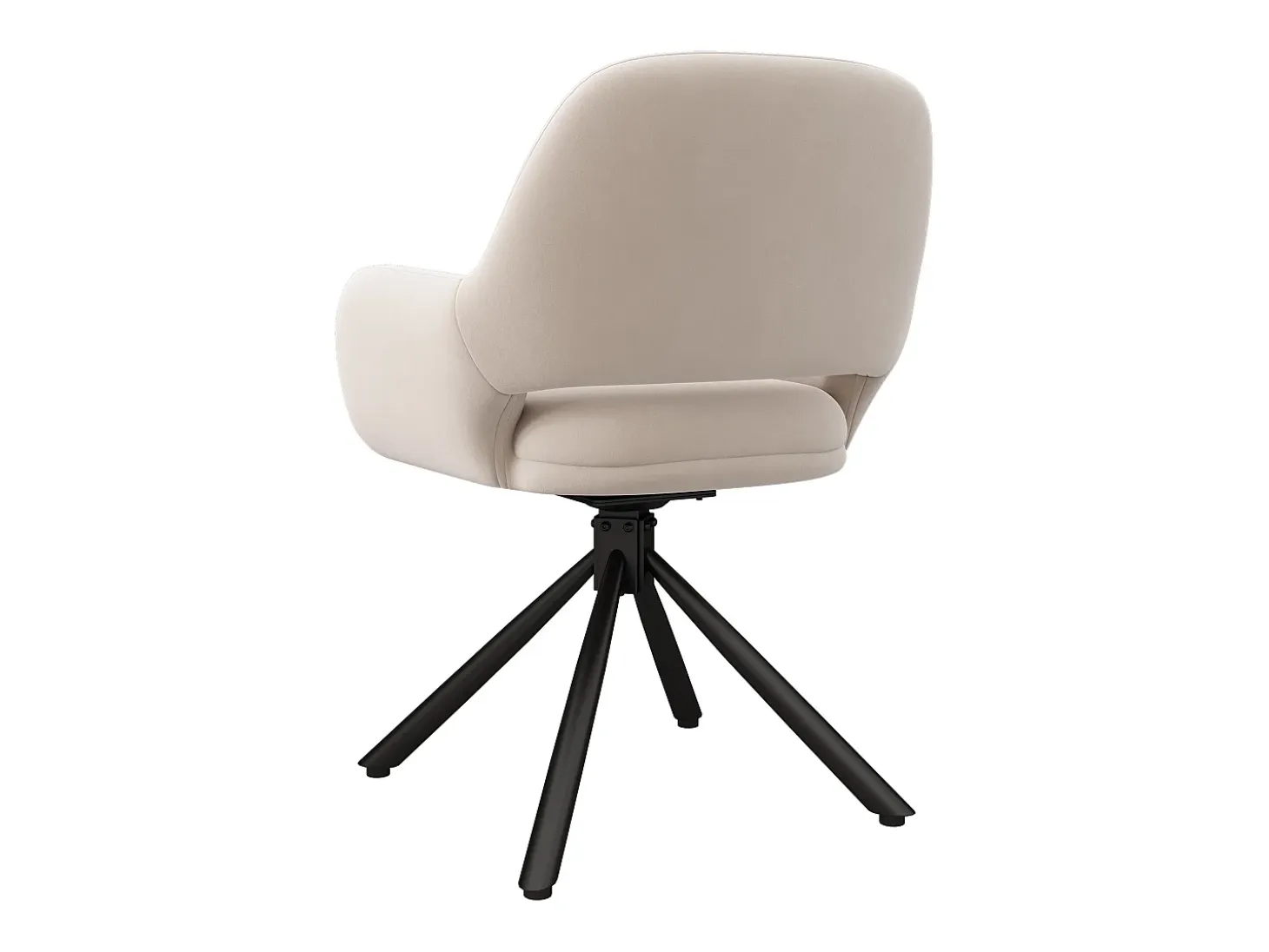 Juego de 2 sillas de comedor giratorias de terciopelo con reposabrazos, diseño moderno – beige