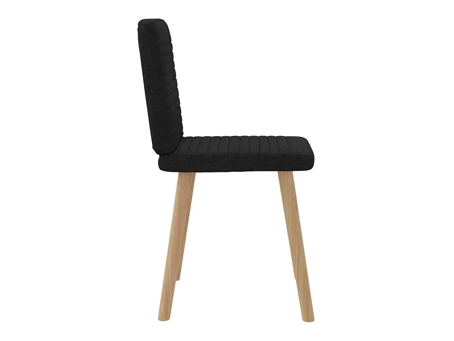 Juego de 2 sillas de comedor de tela negra
