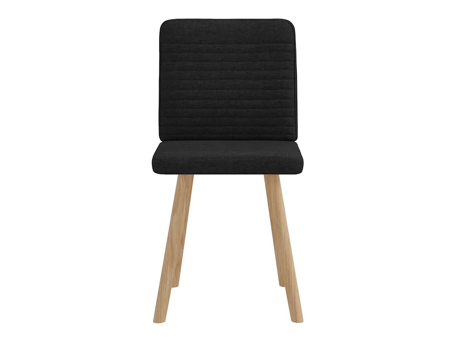 Juego de 2 sillas de comedor de tela negra