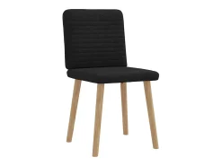 Juego de 2 sillas de comedor de tela negra