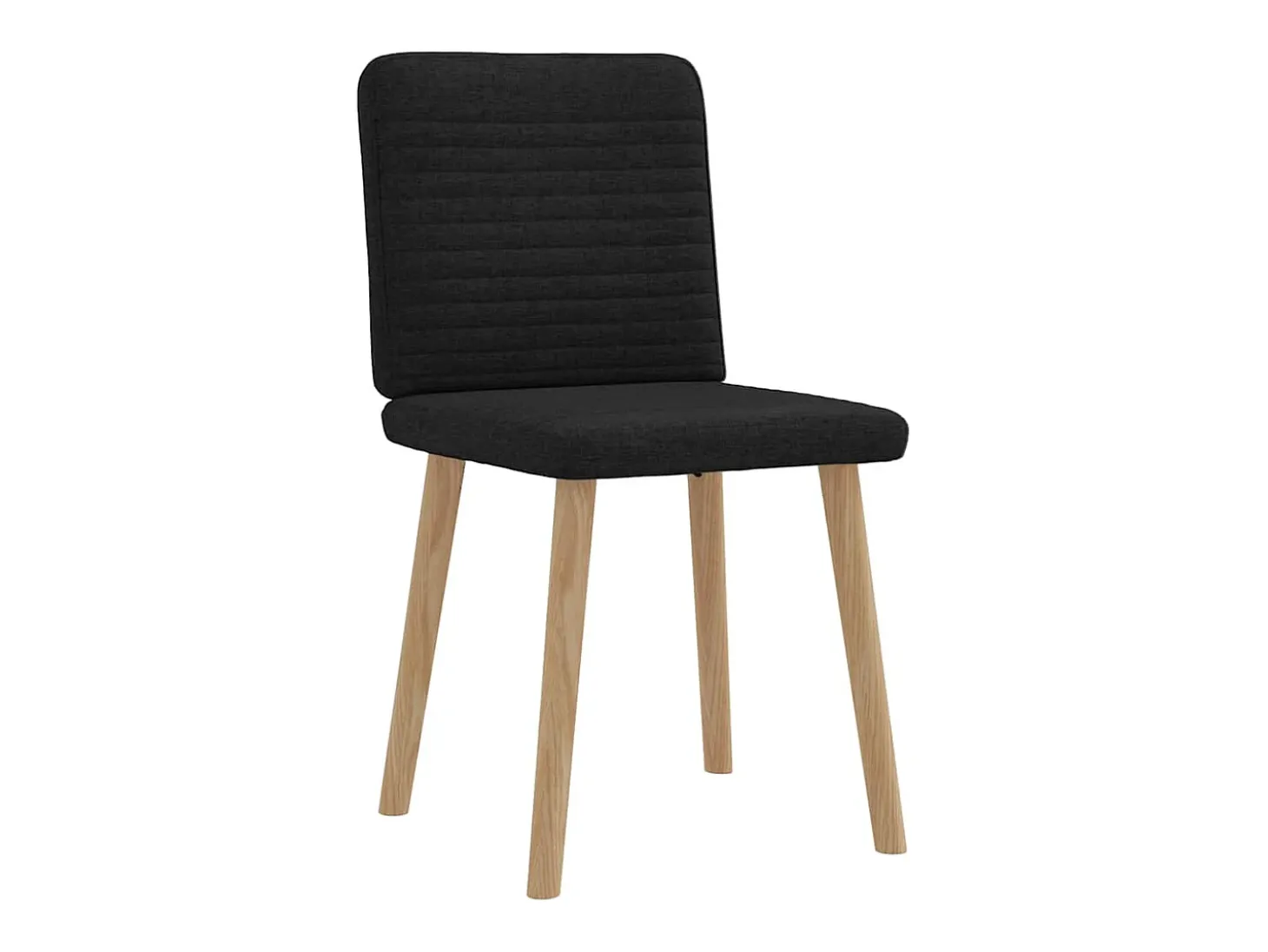 Juego de 2 sillas de comedor de tela negra