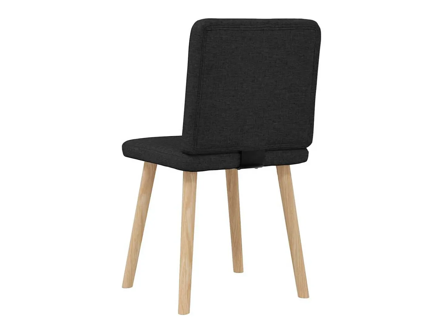 Juego de 2 sillas de comedor de tela negra