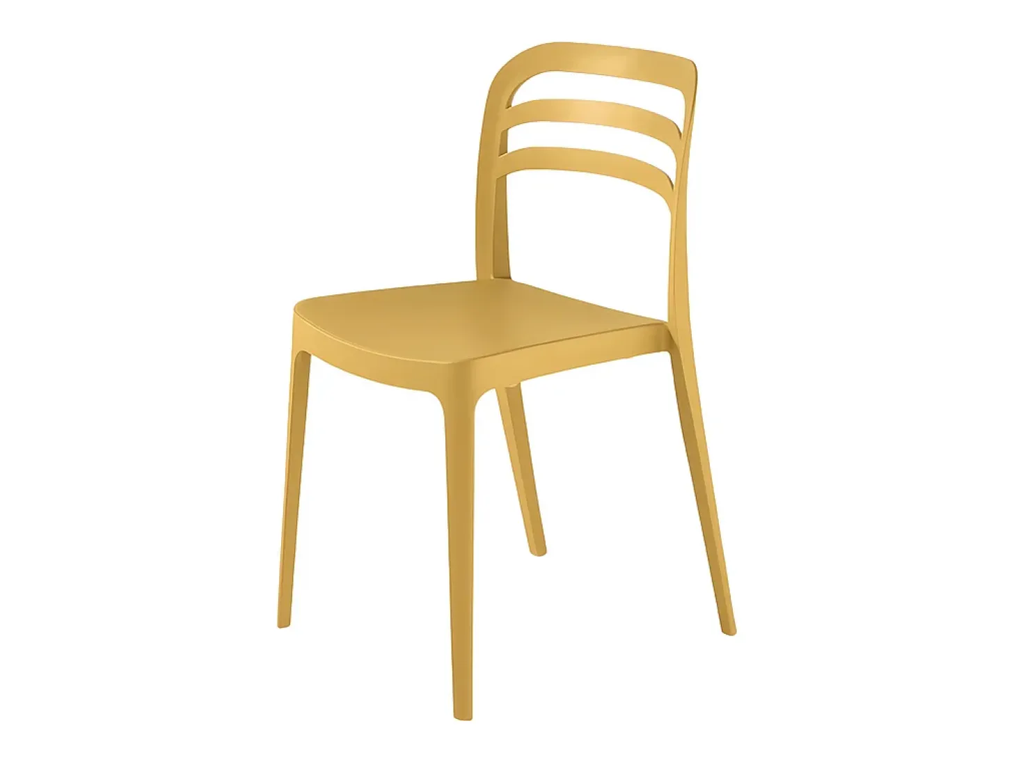 Juego de 4 sillas de comedor amarillo "Guapa" en polipropileno cm 50x51 82h