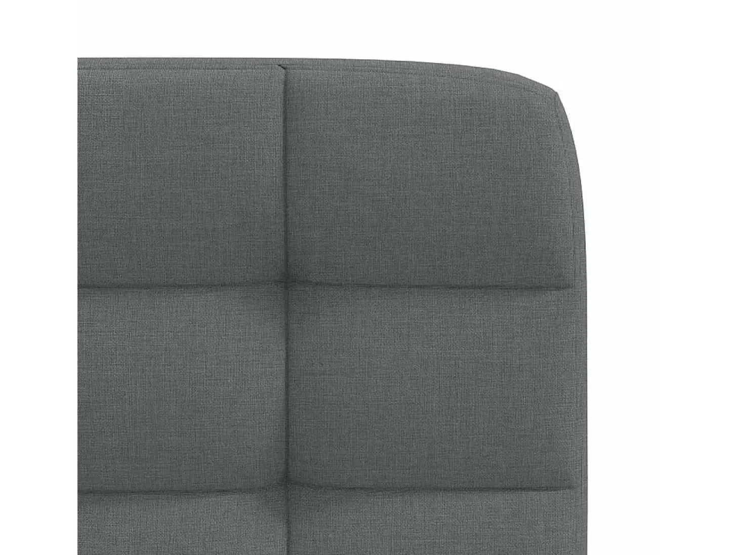 Juego de 4 sillas de comedor de tela gris oscuro