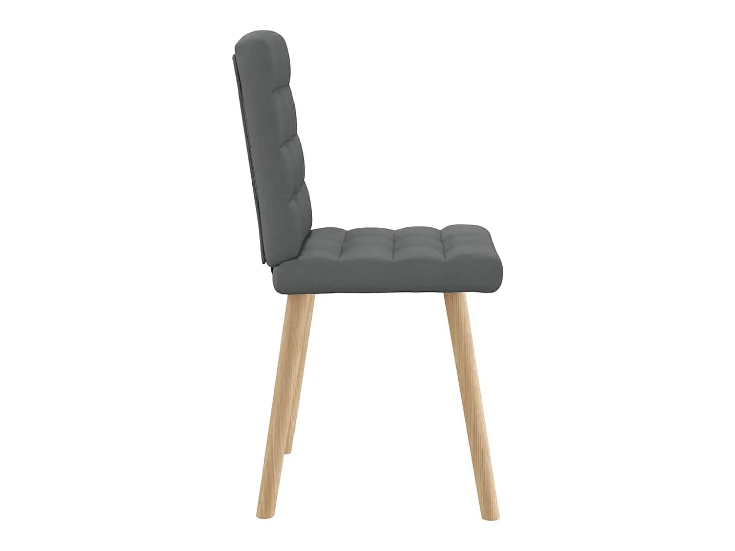 Juego de 4 sillas de comedor de tela gris oscuro
