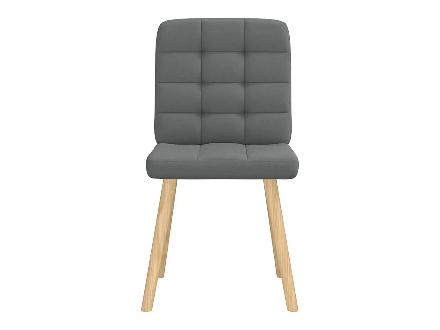 Juego de 4 sillas de comedor de tela gris oscuro