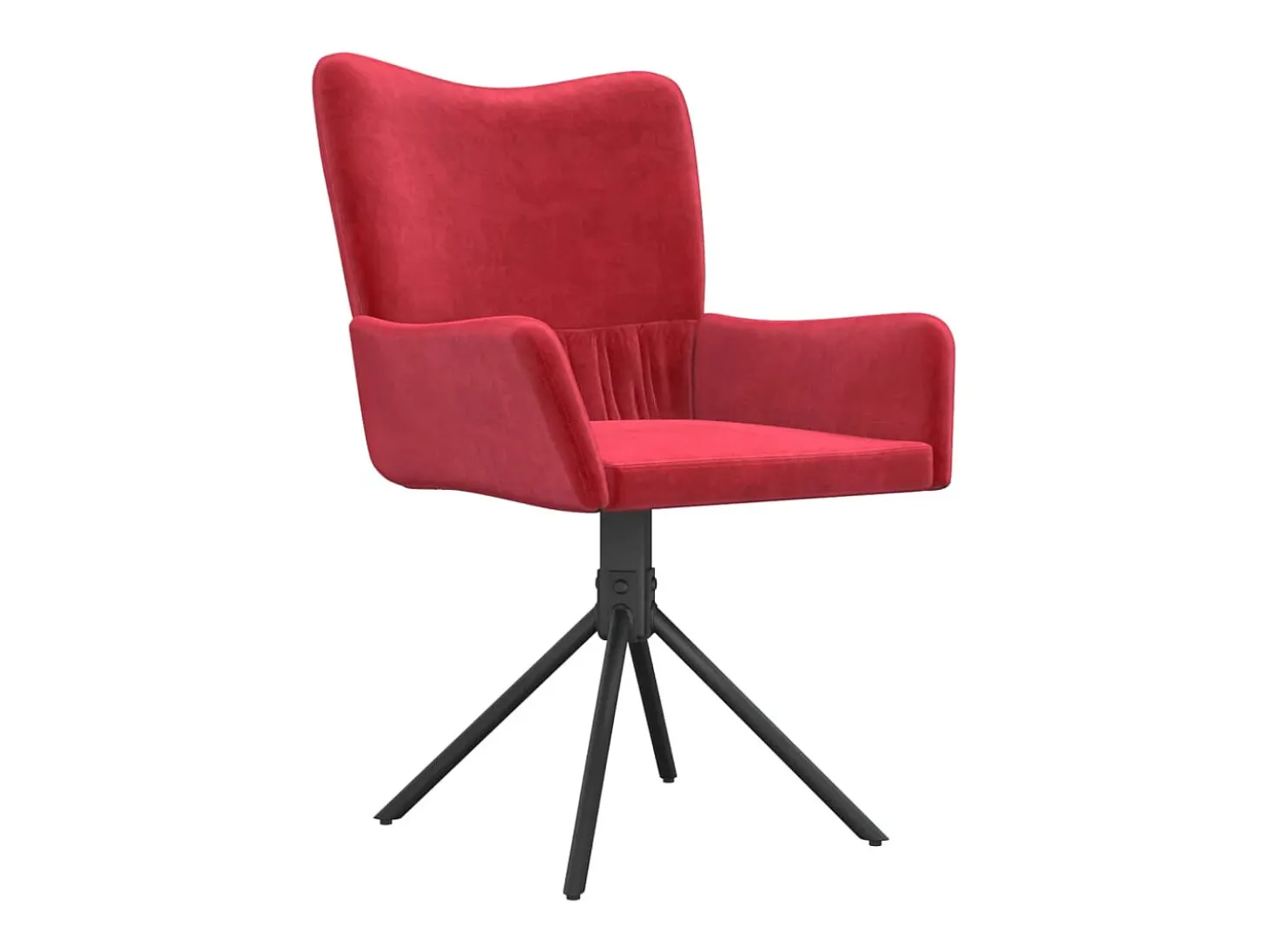 Juego de 2 Sillas de comedor giratorias terciopelo rojo tinto ES139217