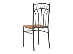 Juego de 2 sillas de comedor de MDF marrón