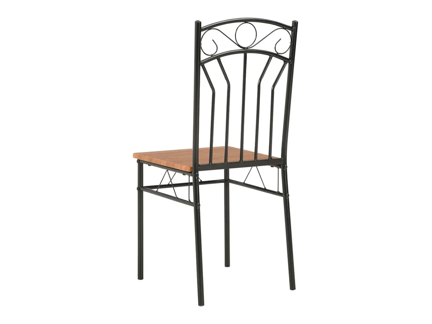 Juego de 2 sillas de comedor de MDF marrón